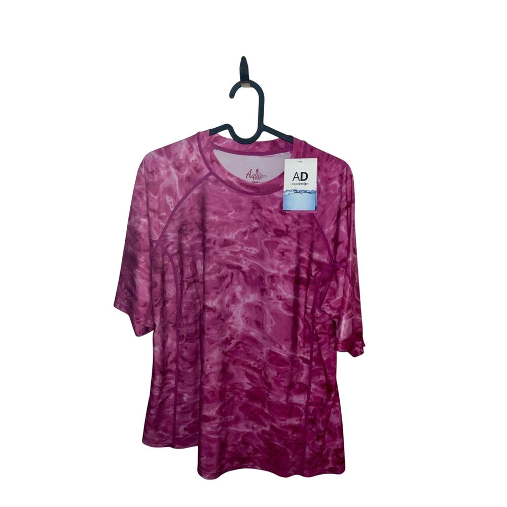 Swim Shirt, Aqua Design UPF 50+, Pink, XL, Surfer, Swimmer, Protective, NWT